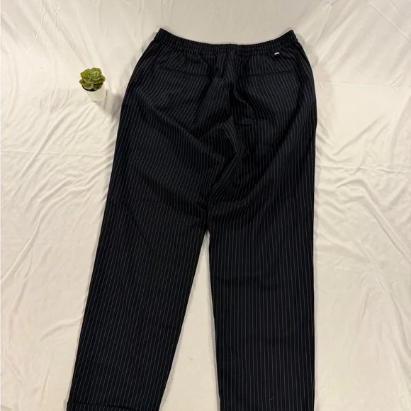 Stussy Pinstripe Pants Skateboard Navy Size L - Picture 2 of 11